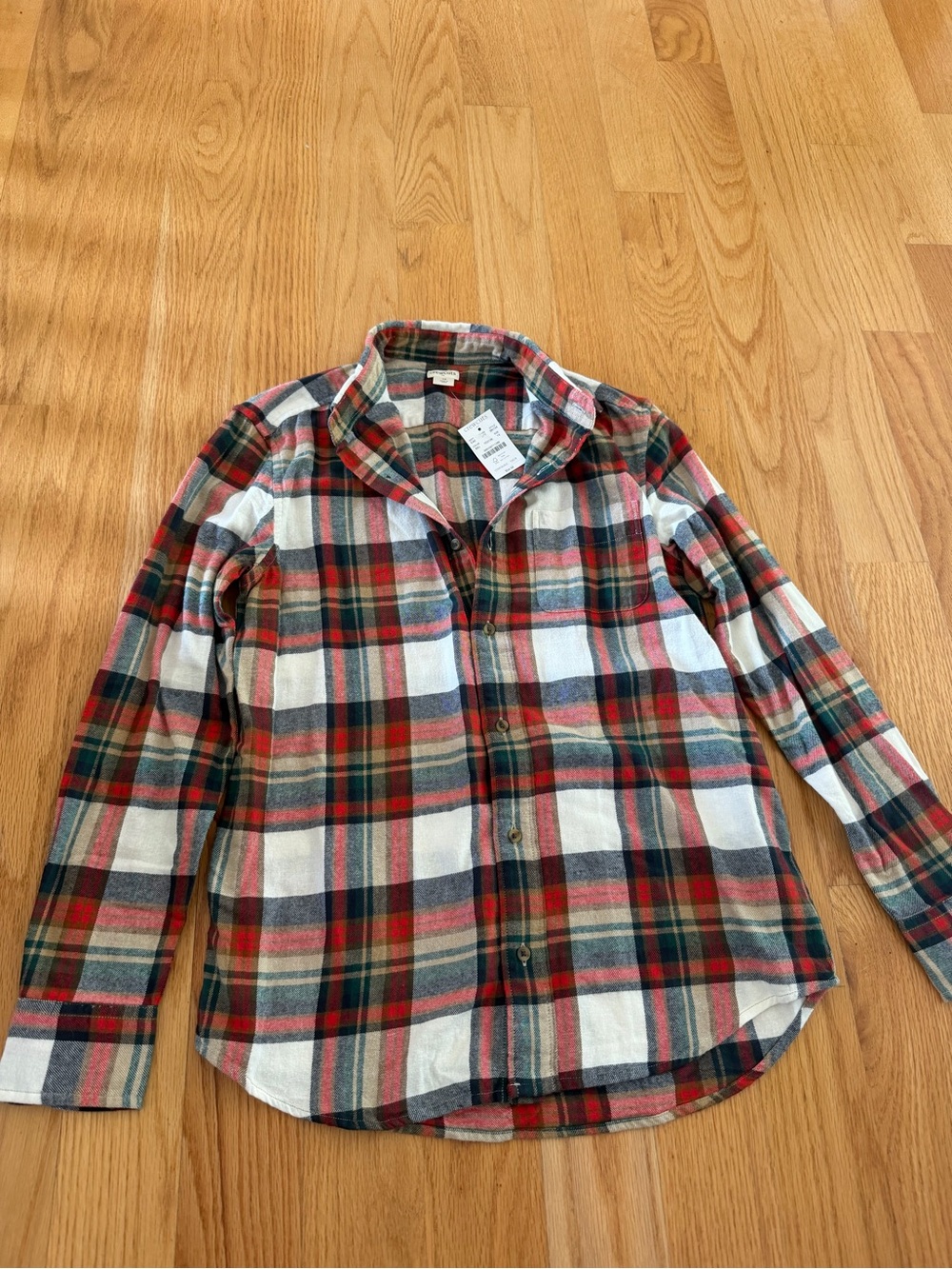 Crewcuts Red and Green Plaid Button-Down Shirt